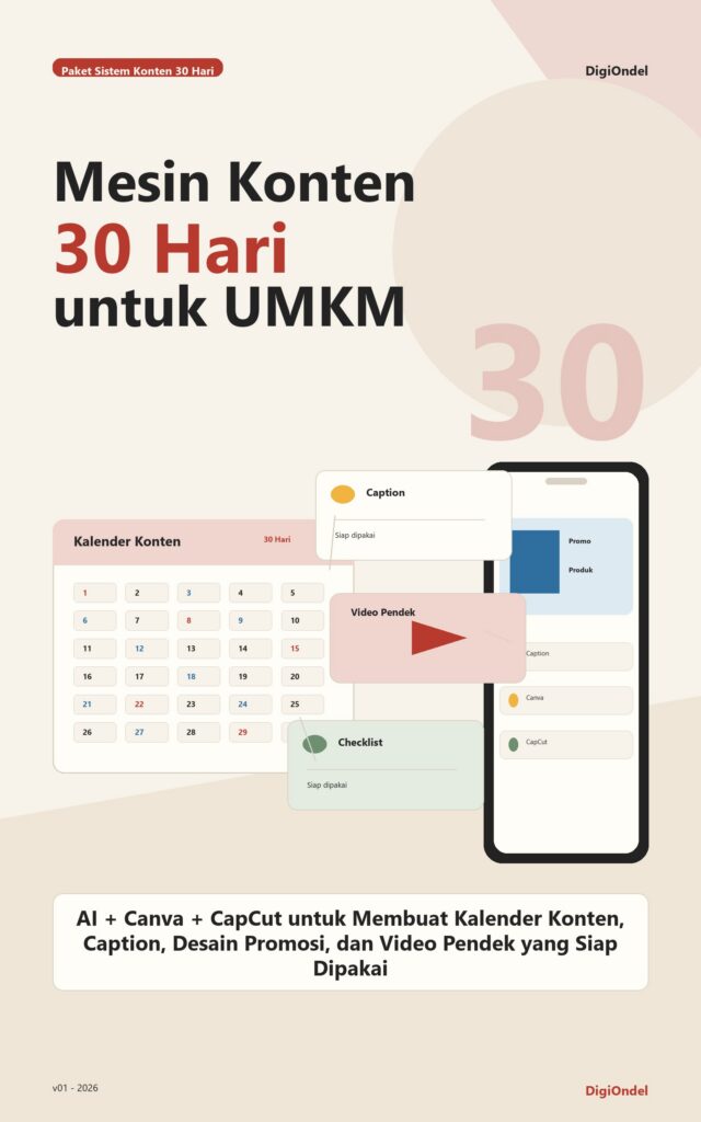 Mesin Konten 30 Hari untuk UMKM